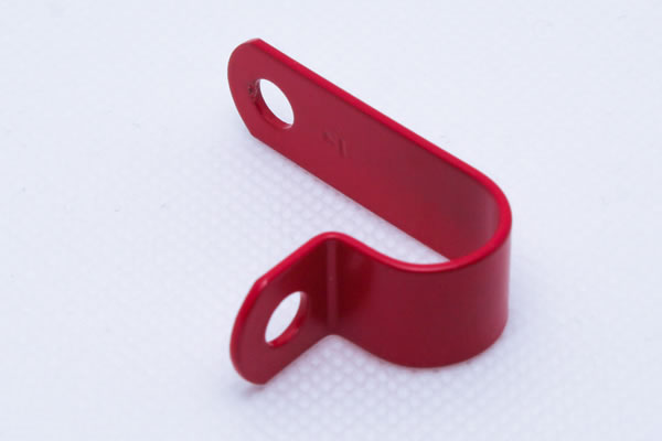 MCCP 28 RD - Red LSF Coated Copper Cable P Clip